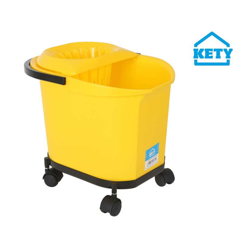 Image secondaire de Seau de Lavage Kety Jaune 16 L 40,5 x 30 x 35 cm (6 Unités)
