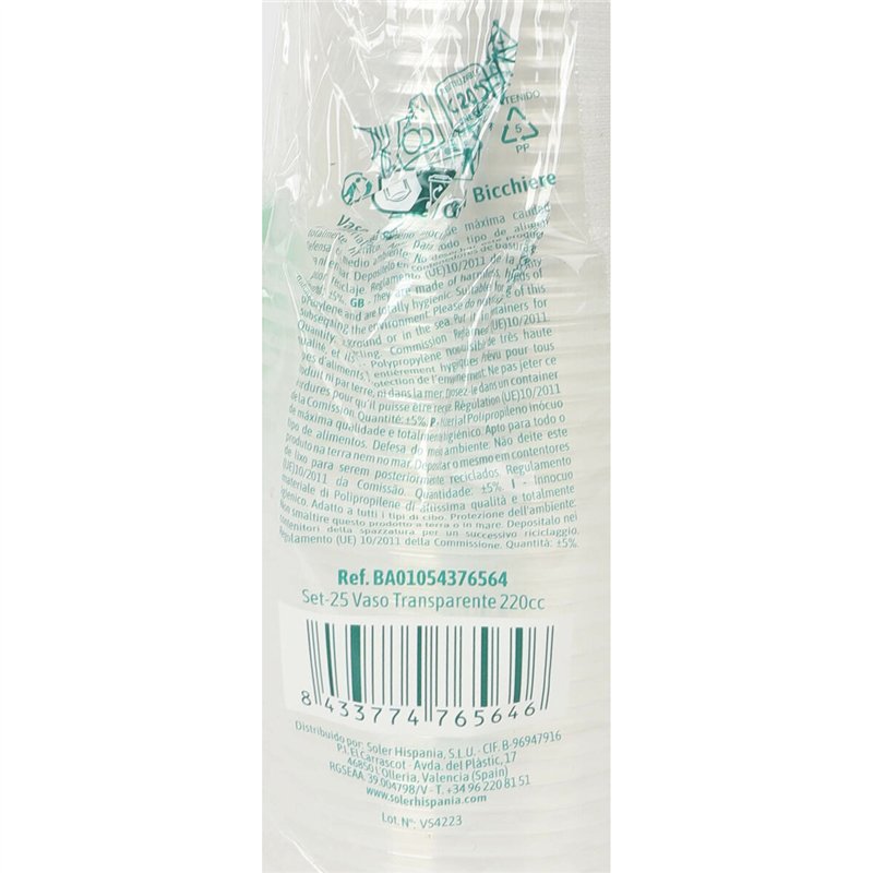 Image secondaire de Set de Verres Algon 220 ml 25 Pièces (24 Unités)