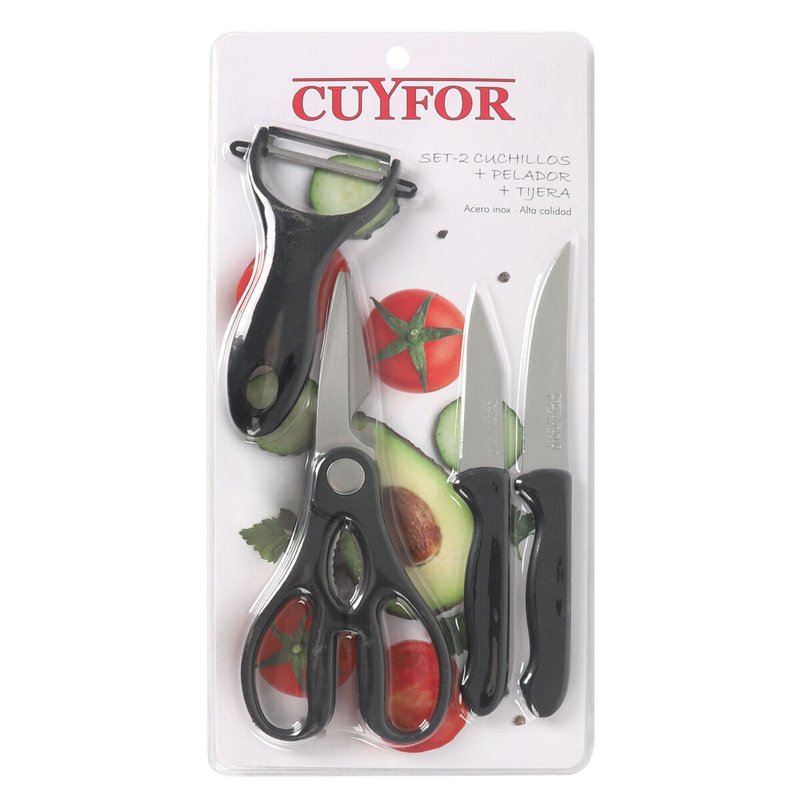 Image secondaire de Jeu de couteaux d'éplucheur Cuyfor Acier inoxydable 2 Pièces (12 Unités)