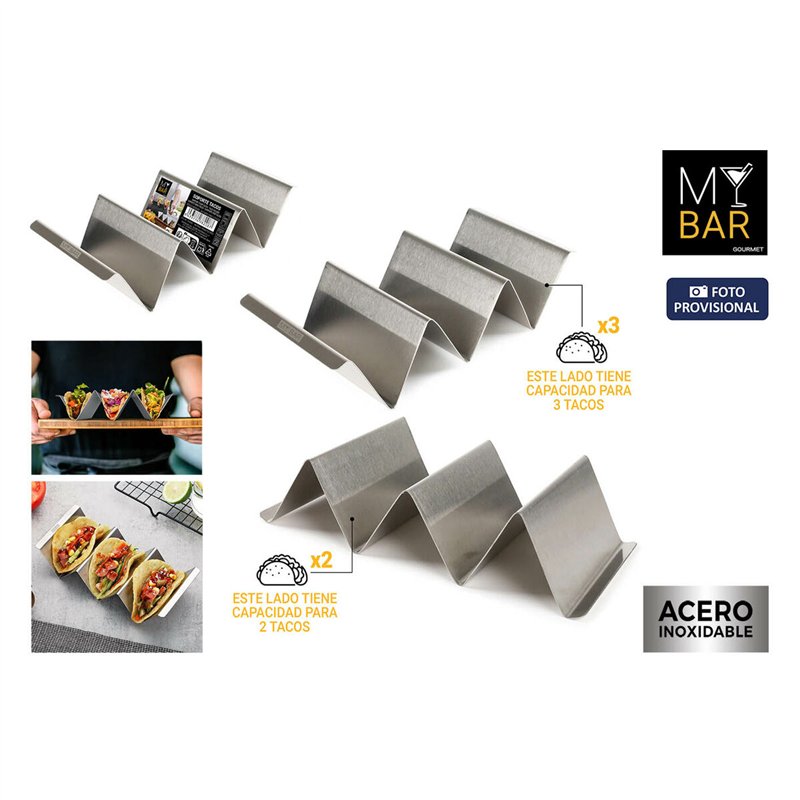 Image secondaire de Support pour tacos My Bar 22 x 10 x 5 cm 0,6 mm (24 Unités)