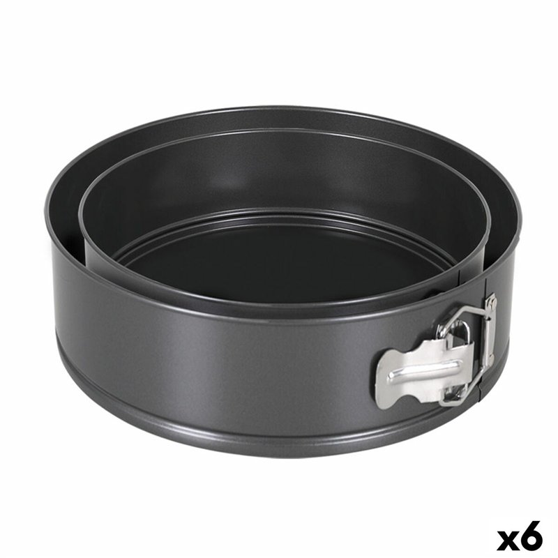 Moule amovible Quttin Noir 24 x 7+28 x 6,8 cm 2 Pièces (6 Unités)