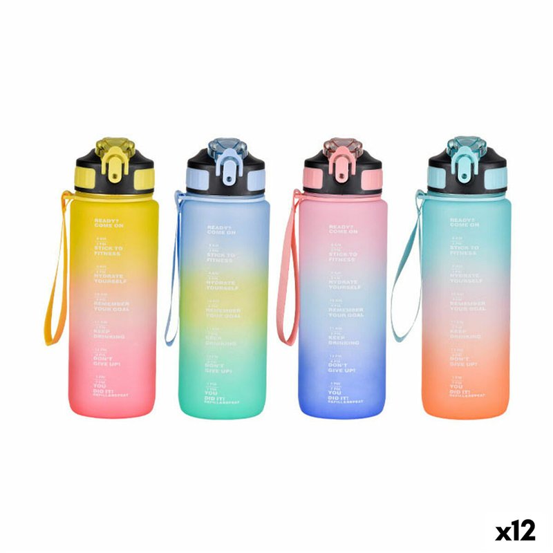 Bouteille d'eau Bewinner Multicouleur 800 ml 7,5 x 23,5 cm (12 Unités)