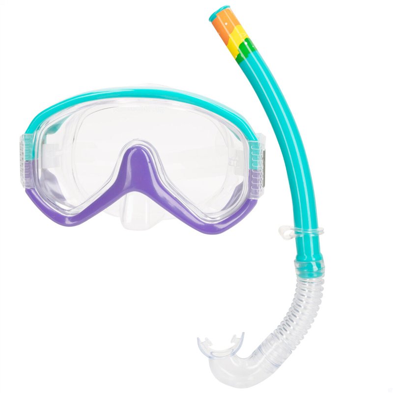 Image secondaire de Masque de Plongée avec Tube AquaSport Turquoise (6 Unités)