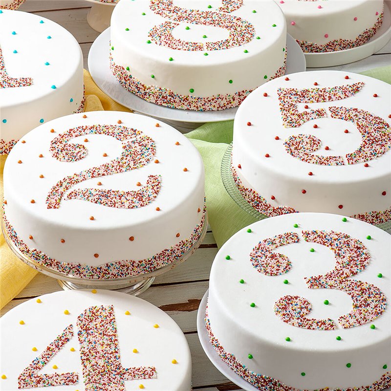Image secondaire de Gabarit de gâteau Algon 25 cm Numéro 8 (36 Unités)