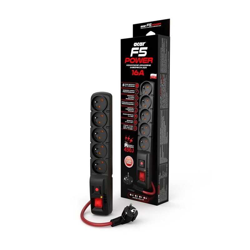 Image secondaire de Multiprise 5 Prises avec Interrupteur Acar W2389 (1,5 m)