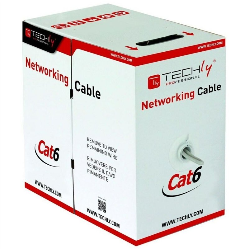 Image secondaire de Câble Réseau Rigide FTP 6ème Catégorie Techly 022595 Gris 305 m