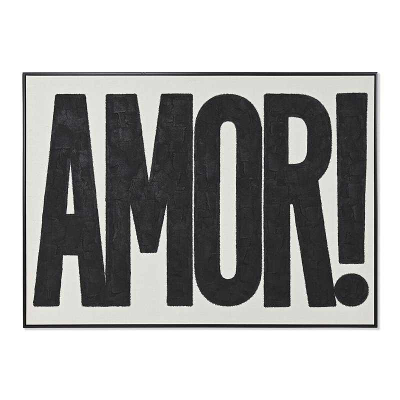 Cadre Home ESPRIT Amor! Blanc Noir Moderne 103 x 4,5 x 143 cm