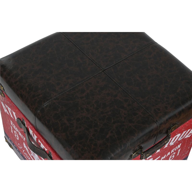Image secondaire de Set de boîtes décoratives Home ESPRIT Marron Multicouleur Polyuréthane Bois Vintage