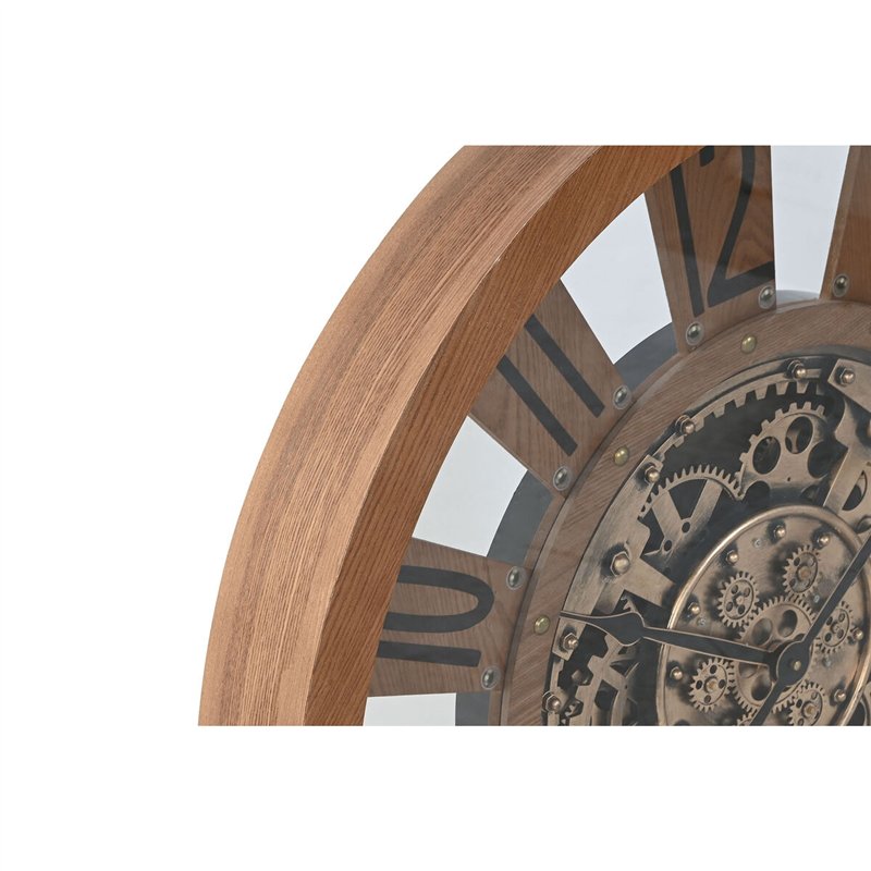 Image secondaire de Horloge Murale Home ESPRIT Naturel Bois Métal 80 x 9,5 x 80 cm