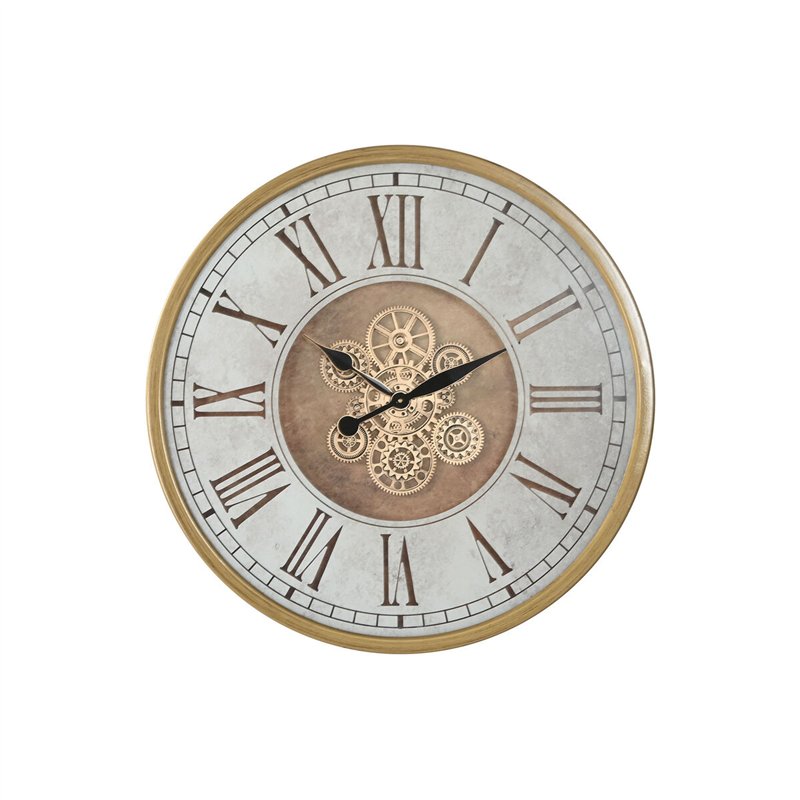 Horloge Murale Home ESPRIT Doré Argenté Verre Fer 72 x 8,5 x 72 cm