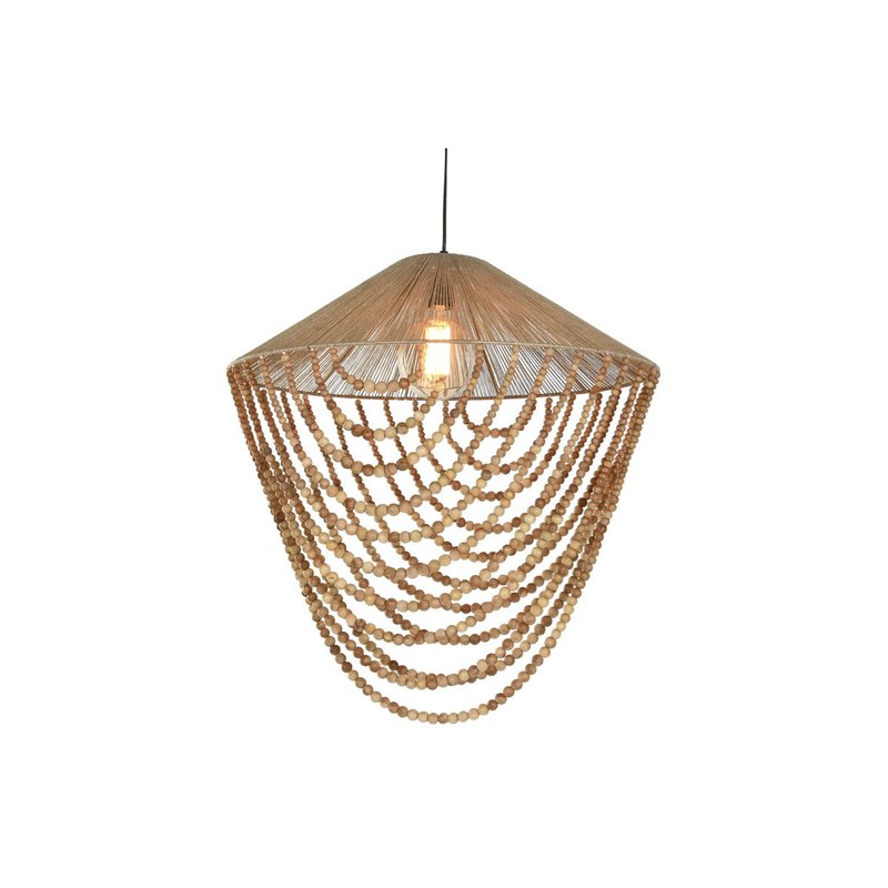 Image secondaire de Suspension Home ESPRIT Marron Clair Jute Bois 67 x 67 x 70 cm
