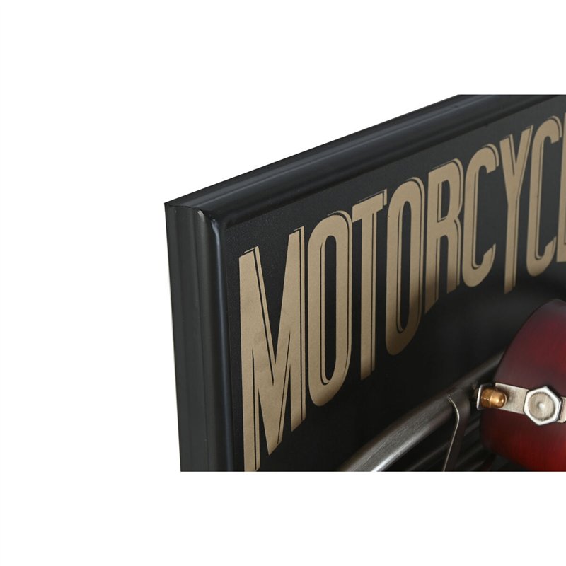 Image secondaire de Horloge Murale Home ESPRIT Noir Rouge Doré PVC Métal Moto Vintage 60 x 18 x 120 cm
