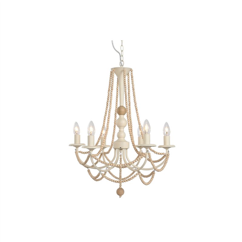 Image secondaire de Suspension Home ESPRIT Marron Clair Métal Fer Pin 25 W 57 x 28 x 57 cm