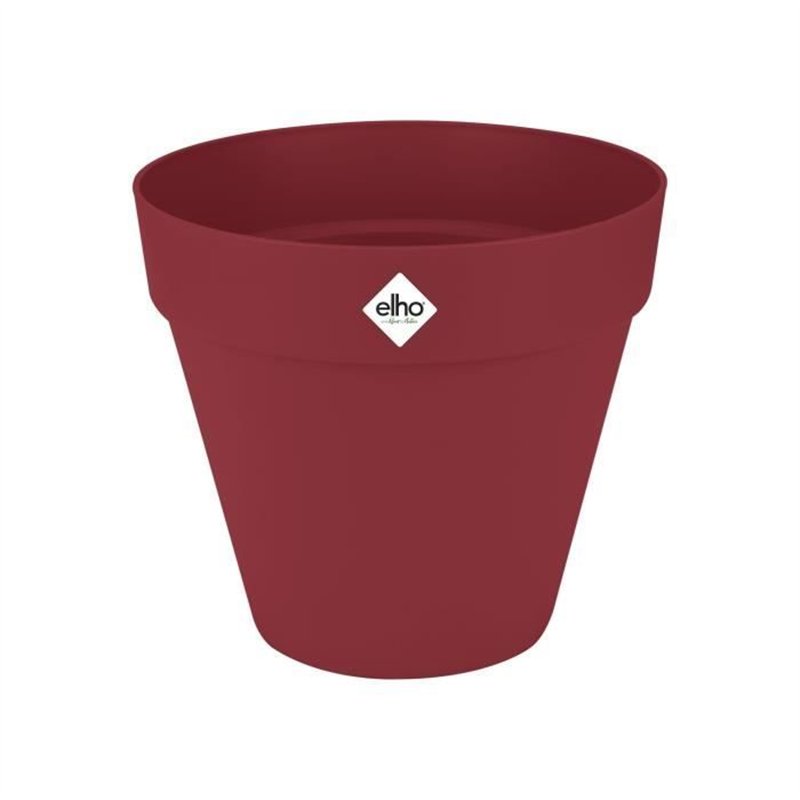 Image secondaire de Pot de fleur - Elho - Loft Urban Rond - Roues 40 - Rouge - L 39 x B 38.5 x H 35 cm - Extérieur - 100% recyclé