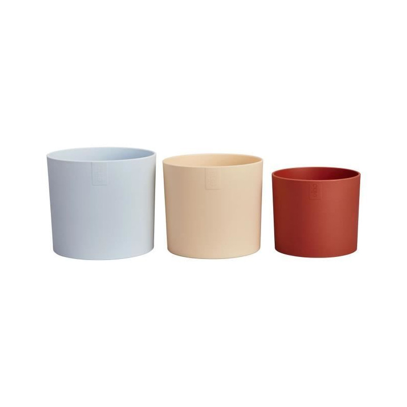 Pot de fleur - Elho - Lex Pott - Set 14 - Bleu Rose Orange - L 14 x B 13.8 x H 12 cm - Intérieur - 100% recyclé