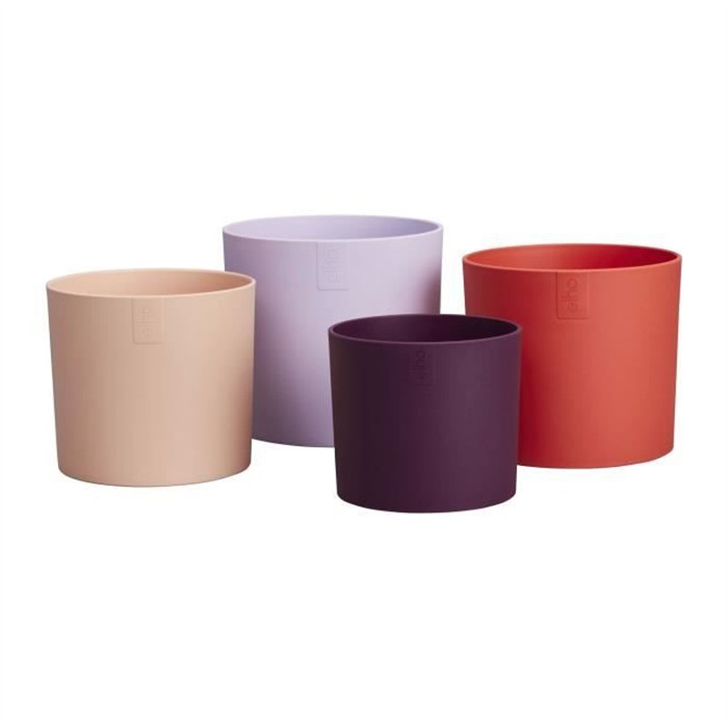 Image secondaire de Pot de fleur - Elho - Lex Pott - Set 15 - Violet Rouge Rose Violet - L 15 x B 14.8 x H 14 cm - Intérieur - 100% recyclé