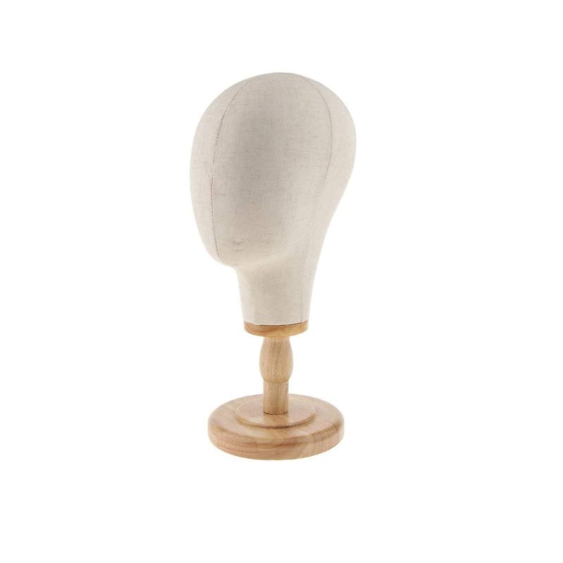 B Baosity 21 '' Extension De Perruques De Cheveux Faisant Des Chapeaux Caps Affichage Toile De Bloc De Liège Mannequin Tête Modè