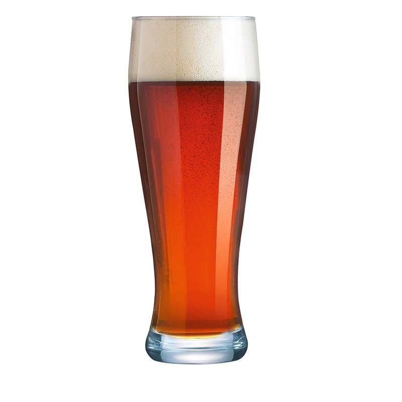 Arcoroc ARC 37111 Lot de 6 verres à bière en verre transparent 690 ml avec trait de remplissage à 0,5 l
