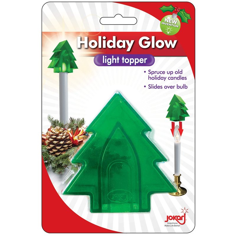 Jokari Cachesapin de Noël à clipser pour bougies électriques, à piles ou à énergie solaire. Transformez n'importe quelle bougie