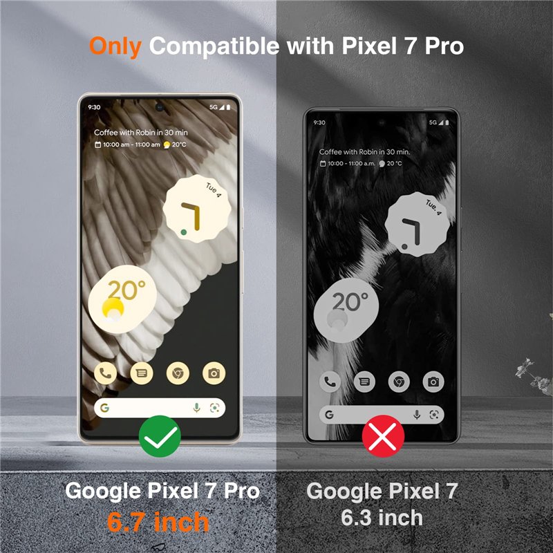 Image secondaire de LK 3+2 Protection Ecran Compatible avec Google Pixel 7 Pro Anti-Rayures et Sans Bulles,3pcs Vitre Protection en TPU Flexible et