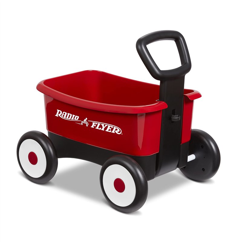 Radio Flyer Walker Wagon, Chariot de Marche à Pousser et à Tirer, Chariot de Marche 2-en-1 Rouge, de 1 à 4 Ans