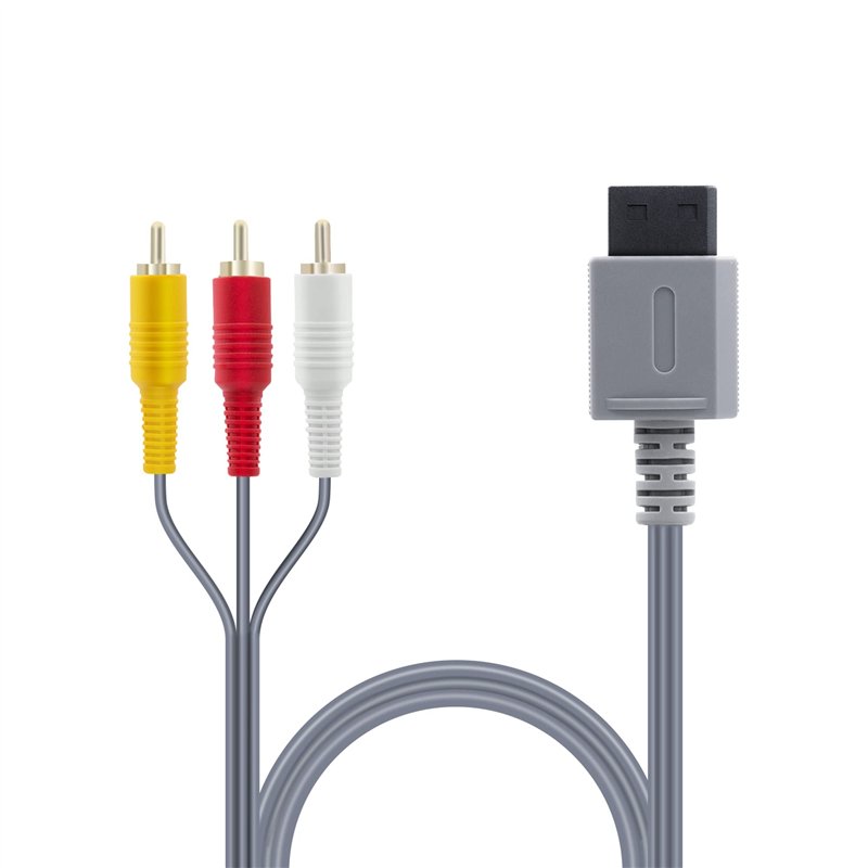 Mcbazel Câble AV Premium pour Console Wii & Wii U 1,8m Câble Audio Vidéo Stéréo Compatible avec les Systèmes Wii/Wii U/NS Câble 