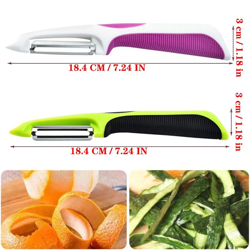 Image secondaire de 2 Pièces Ensemble éPlucheur De LéGumes éPlucheur Pomme Professionnel Couteau à éPlucher Les Fruits éPlucheur De LéGumes Pour La