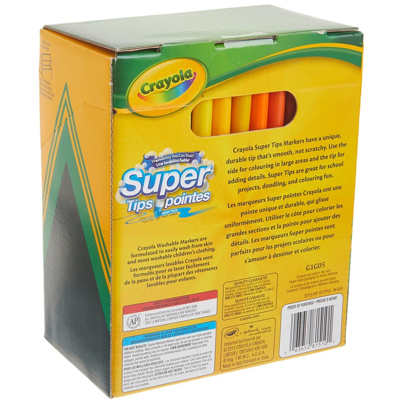 Image secondaire de CRAYOLA Super Tips Washable Markers 100 Count