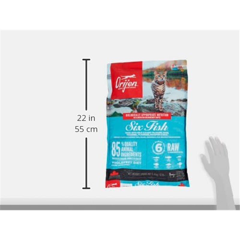 Image secondaire de Orijen Six Fish Croquette pour Chat 5,4 kg Adulte Poisson