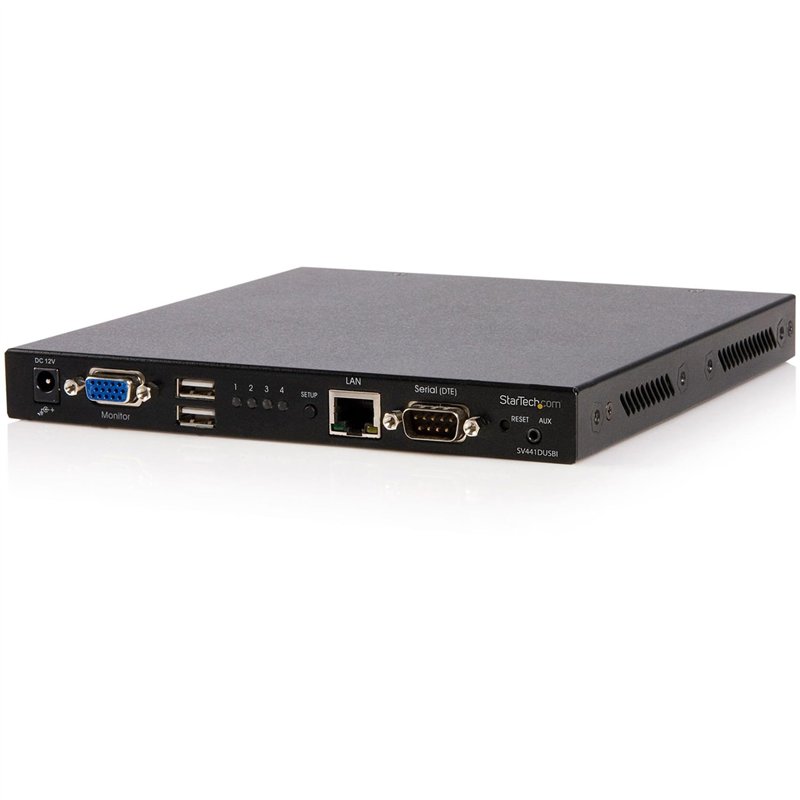 StarTech.com Switch KVM USB sur IP - 1 Écran VGA pour 4 Ordinateurs - Commutateur KVM via Cat5 (SV441DUSBI)