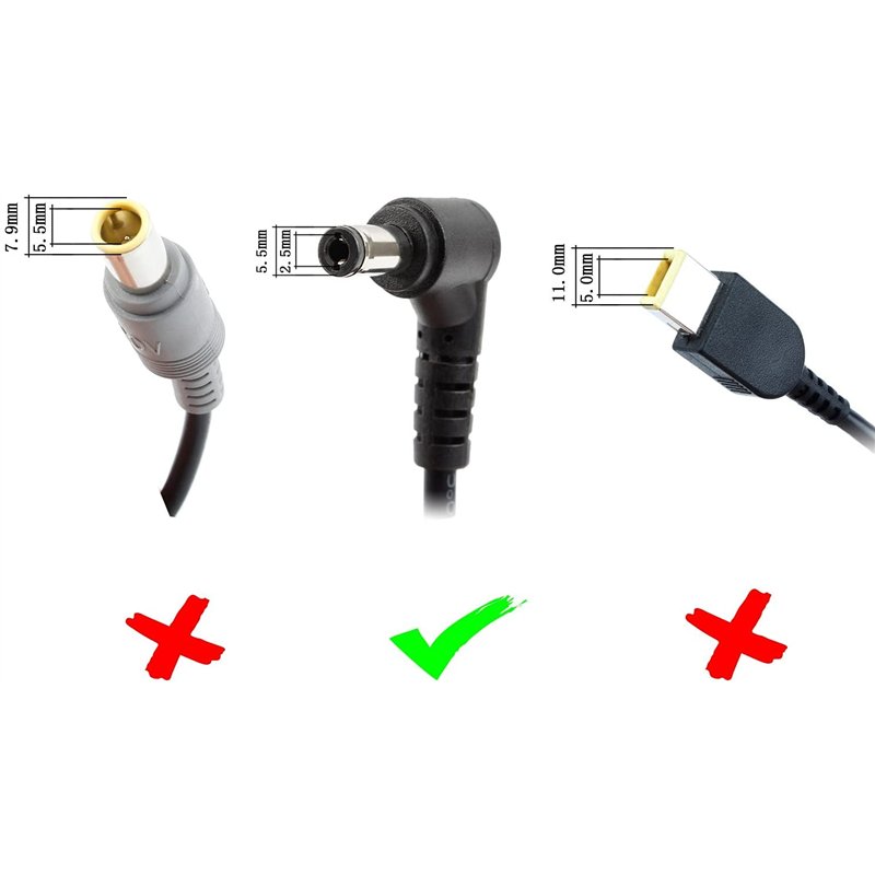 Image secondaire de Dtk® Chargeur Adaptateur Secteur pour Lenovo G.B.S.Y.Z.V.U Series and Fujitsu Siemens (20V 4.5A, 90W, fiche 5,5mm * 2,5MM, Geric