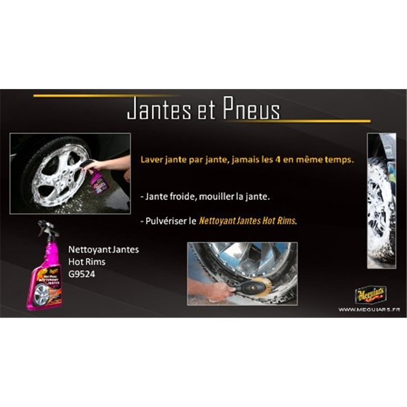 Image secondaire de Meguiar's G9524F Hot Rims - Nettoyant Jantes & Pneus - 710 ml
