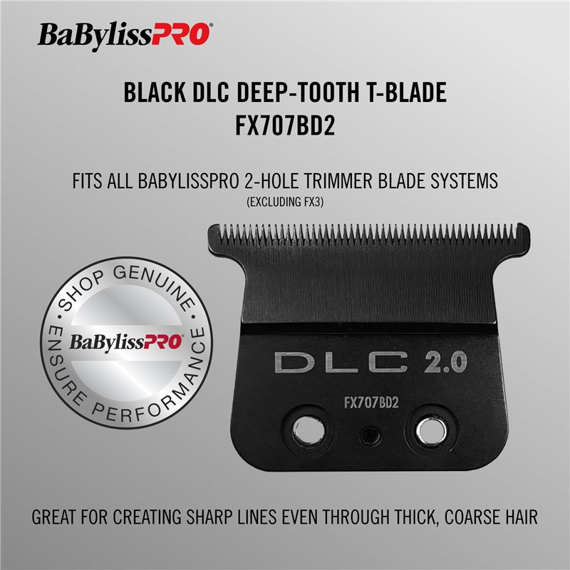 Image secondaire de BaBylissPRO FX707BD2 DLC 2.0 Lame en T à dents profondes 1 carat