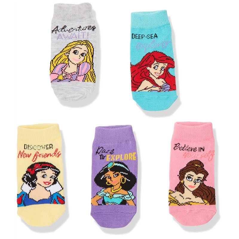 Image secondaire de Disney Girls' Princess 5 Pack Shorty Socks