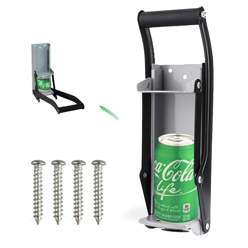 Broyeur de canettes,500ML, outils de recyclage pour recyclage des canettes de soda et de bière, décapsuleur 2 en 1