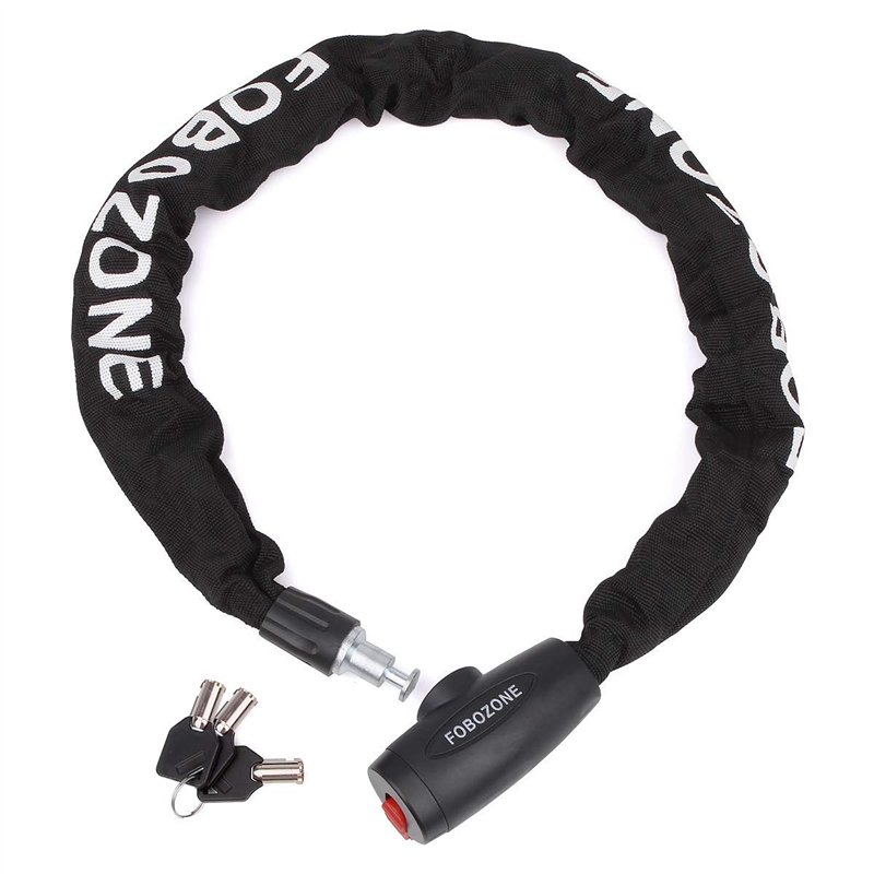 FOBOZONE Antivol Moto, Chaînes Antivol, Antivol Vélo, Serrure de Chaîne épaissie de Haute Résistance, Robuste. (100cm Longueur x 9)