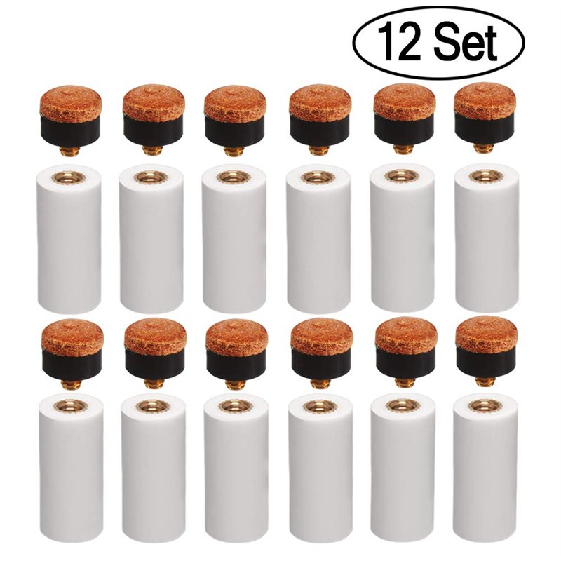 Kulannder 12mm Rigide De Billard Cue Conseils Laiton à Visser à Pointes De Rechange avec Billard Bâton Embouts pour Queues De Bi