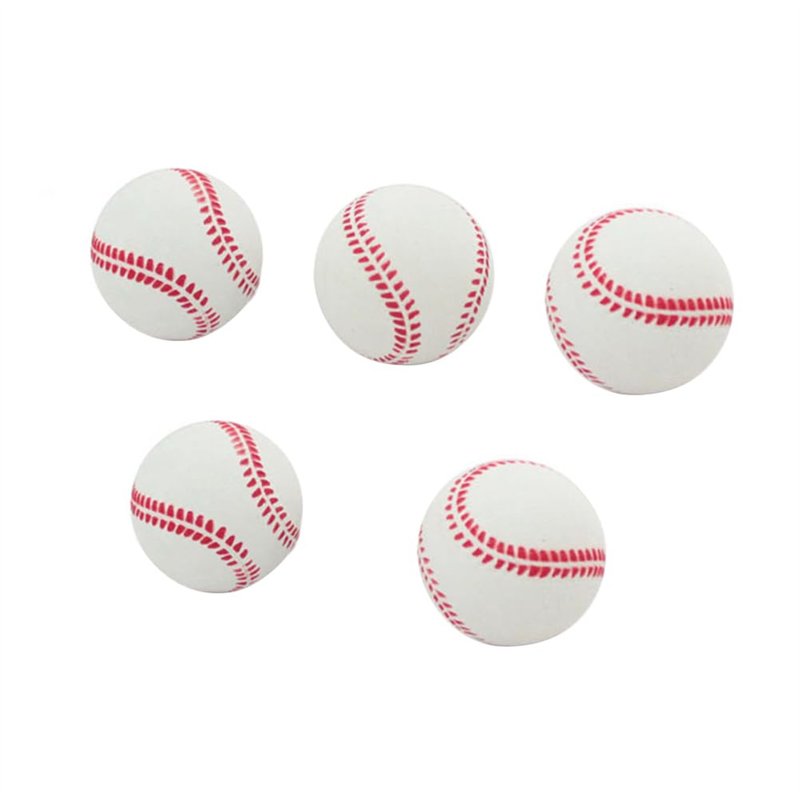 Balle de baseball rebondissante d’entraînement des débutants en caoutchouc souple pour débutants Toymytoy 6,3 cm 5 pièces