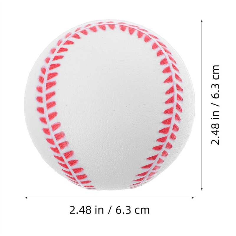 Image secondaire de Balle de baseball rebondissante d’entraînement des débutants en caoutchouc souple pour débutants Toymytoy 6,3 cm 5 pièces