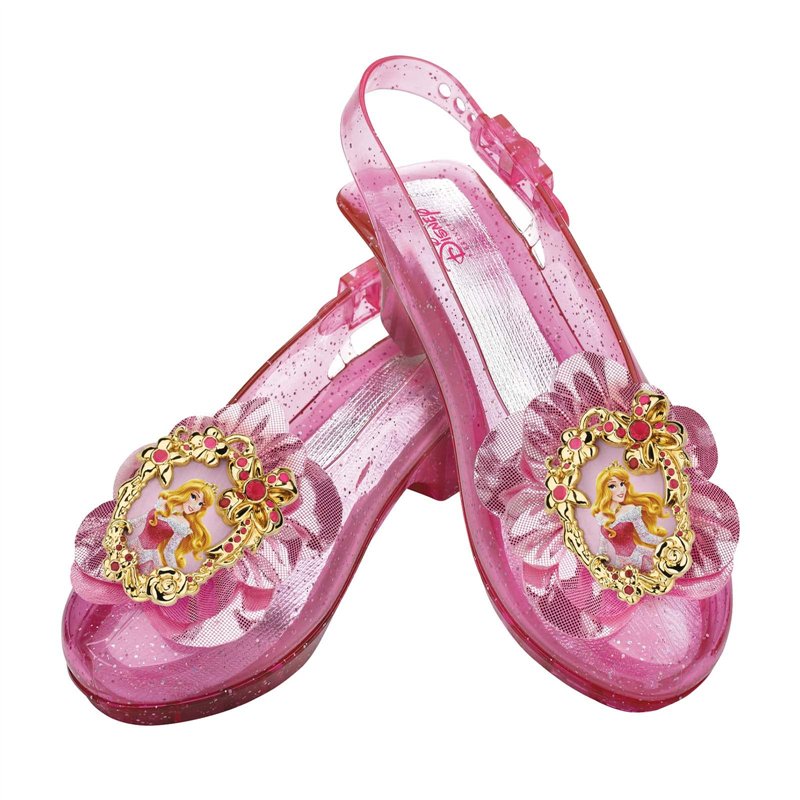 Disney Officiel Premium Chaussures Princesse Fille Aurore, Déguisement Princesse Fille la Belle au Bois Dormant Disponible en Ta