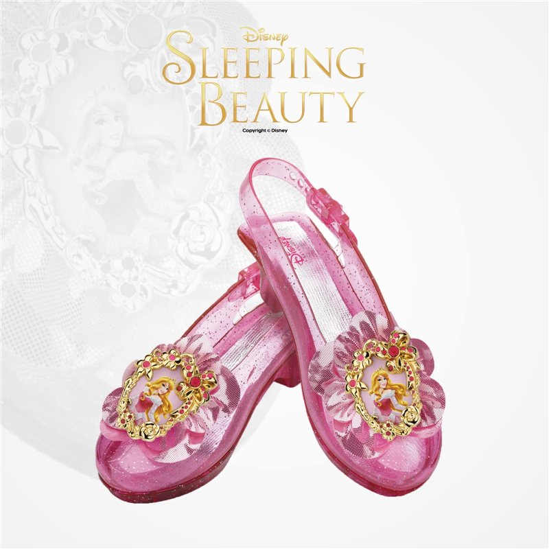 Image secondaire de Disney Officiel Premium Chaussures Princesse Fille Aurore, Déguisement Princesse Fille la Belle au Bois Dormant Disponible en Ta