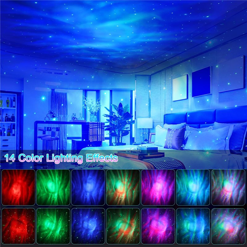 Image secondaire de Projecteur Ciel Etoile, Projecteur Galaxie avec télécommande, Projecteur de Veilleuse à vitesse et Luminosité réglables pour Déc