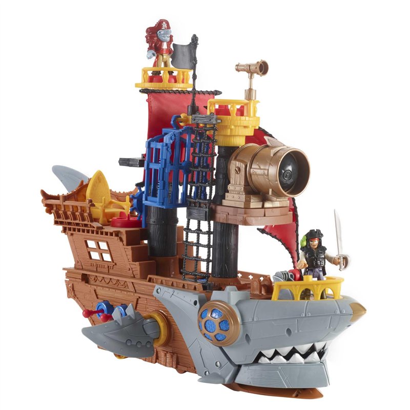 Fisher-Price Imaginext Coffret Bateau Pirate-Requin, jouet pour tout petit avec figurines et accessoires pour jeu de rôle pour l