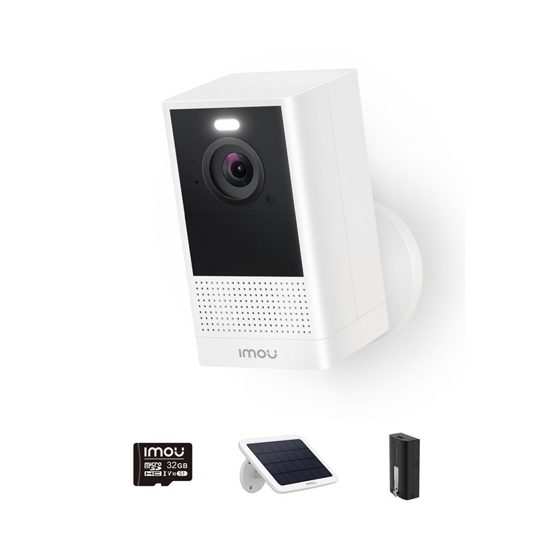 Imou Cell 2 + Panneau Solaire Caméra Surveillance WiFi sur Batterie 4MP IP Caméra sans Fil Wi-FI 2.4/5 GHz,Détection Humaine,Vis