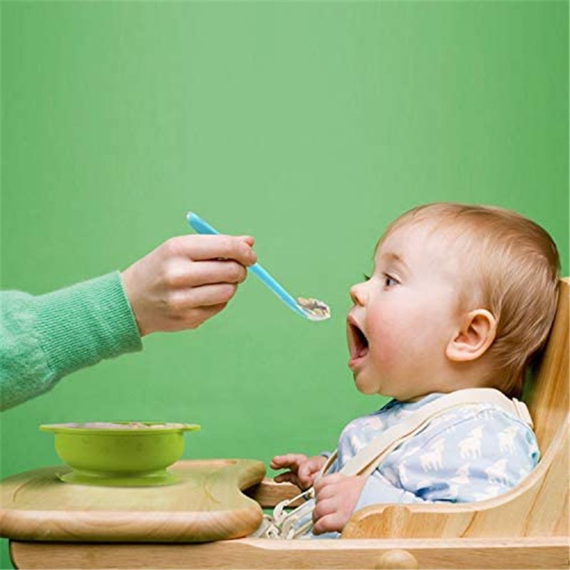 Image secondaire de PandaEar Cuillères en Silicone pour bébé Enfants, Lot de 6 Cuillère à soupe avec embouts en silicone souple pour l'Alimentation