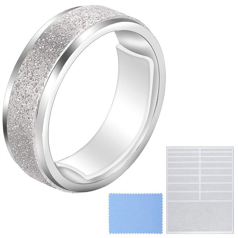 Ajusteur de Taille de Bague Ajusteur de Bagues Lâches Taille de Bague Invisible avec Chiffon de Nettoyage pour Fixation d'Anneau