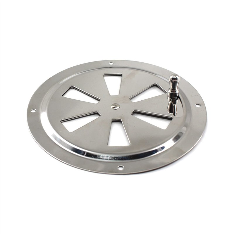 Image secondaire de Lot de 2 grilles d'aération circulaires en acier inoxydable 316 Ø 12,7 cm