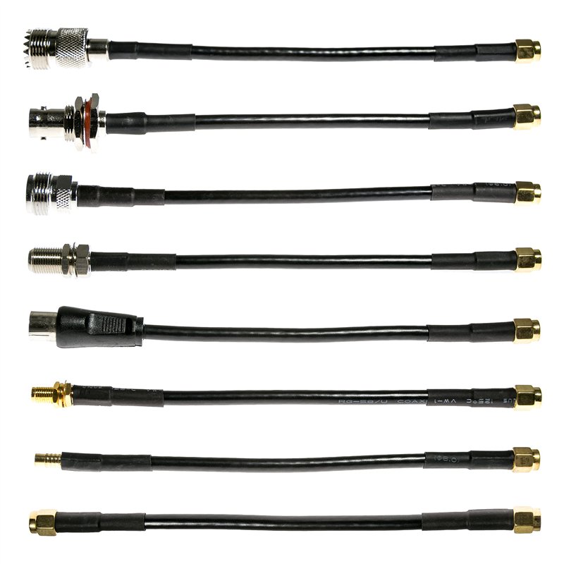 NooElec Kit de Connexion de Câble SMA Ensemble de 8 Câbles d'Adaptateur RF pour Radios NESDR Smart (RTL-SDR), HackRF One et Autr