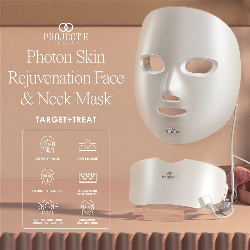 Image secondaire de Masque de Luminothérapie 7 couleurs par Project E Beauty | Soins du Visage | Eclaircit et Raffermit la Peau | Calme l'Inflammati