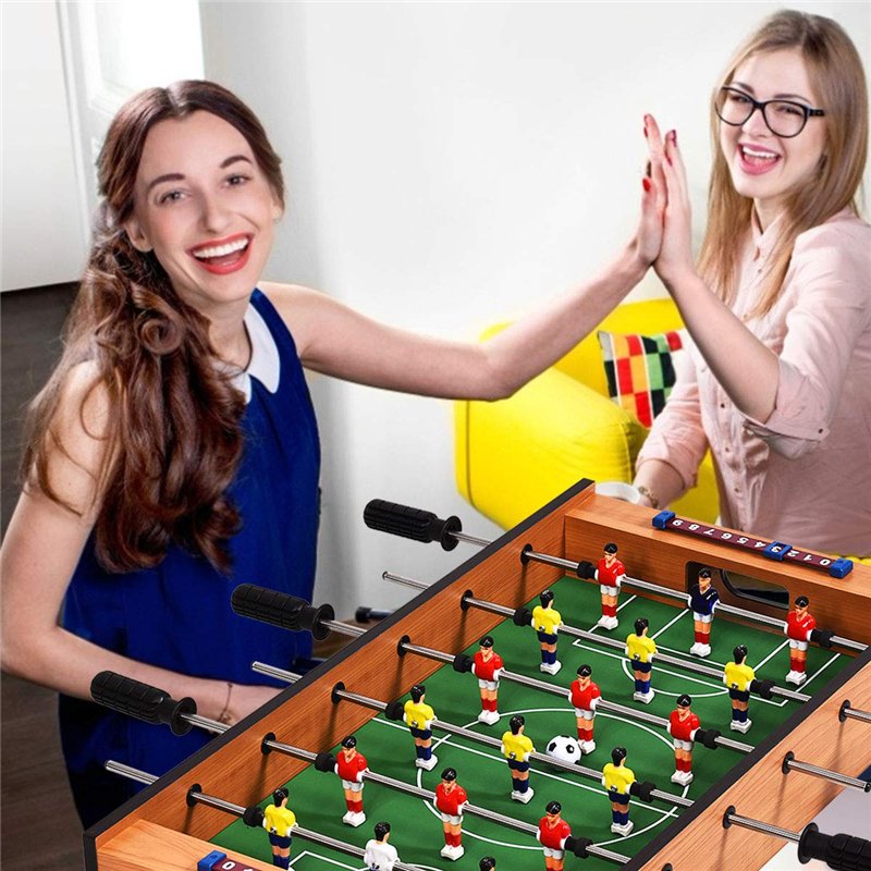 Image secondaire de COSTWAY Table de Jeu Multigame 2 en 1, Jeu Football et Air Hockey, Baby-Foot Contient Tous Les Accessoires pour Les Adultes et L
